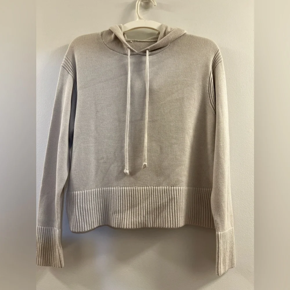 Lululemon Double Knit Sweater Hoodie White Opal